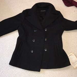 Steve Madden black short dress coat